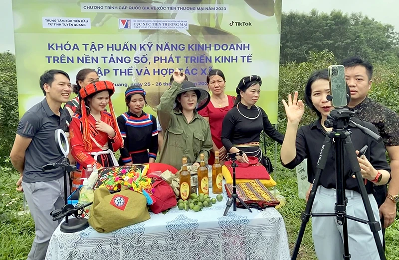 anh-3-39-7011-jpg Thành viên của các Hợp tác xã trên địa bàn tỉnh tham gia các lớp nâng cao kỹ năng kinh doanh trên nền tảng số.